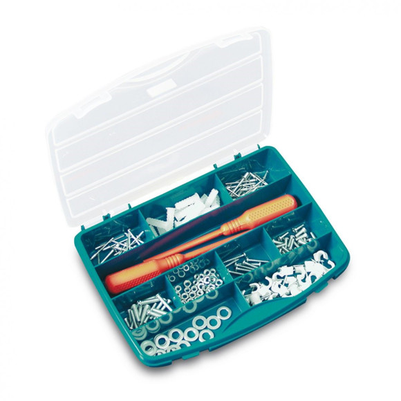 Imagen de ESTUCHE PLASTICO VERDE TAPA TRANSPARENTE