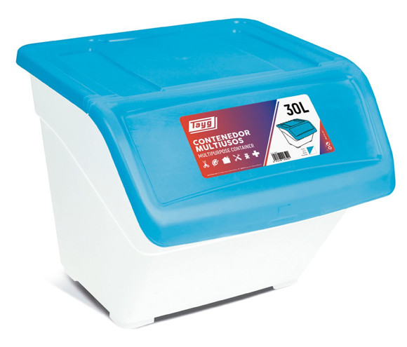 Imagen de GAVETERO HOGAR 30L TAPA AZUL