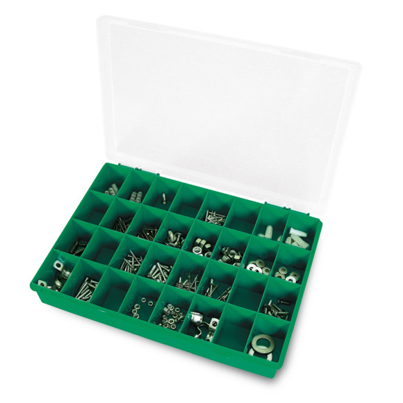Imagen de ESTUCHE PLASTICO VERDE TAPA TRANSPARENTE