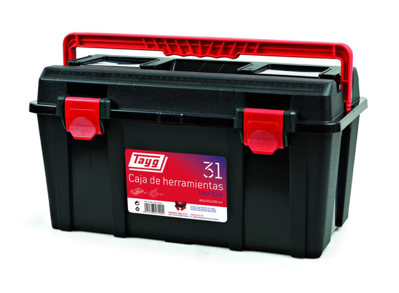 Imagen de CAJA HERRAMIENTAS PLASTICA NEGRA