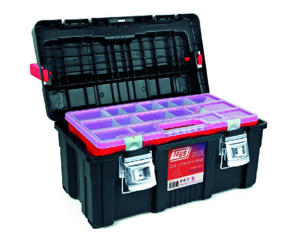 Imagen de CAJA HERRAMIENTAS PLASTICA NEGRA
