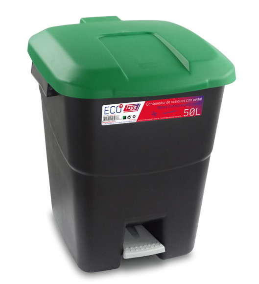 Imagen de CONTENEDOR RESIDUOS NEGRO 50 LTS