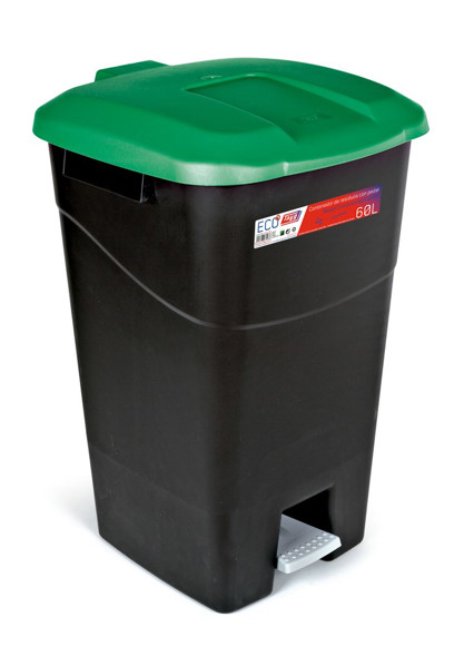 Imagen de CONTENEDOR RESIDUOS NEGRO 60 LTS