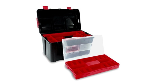 Imagen de CAJA HERRAMIENTAS PLASTICA NEGRA