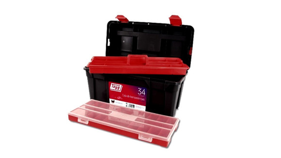 Imagen de CAJA HERRAMIENTAS PLASTICA NEGRA