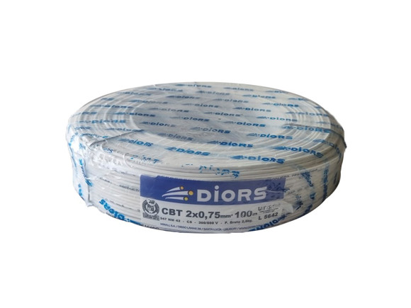 Imagen de ROLLO 100MTS CABLE 2X0.75 GEMELO BLANCO