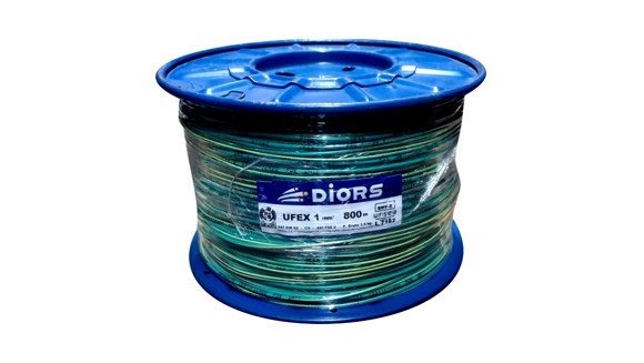 Imagen de BOBINA 800MTS CABLE 1MM VERDE-AMARILLO