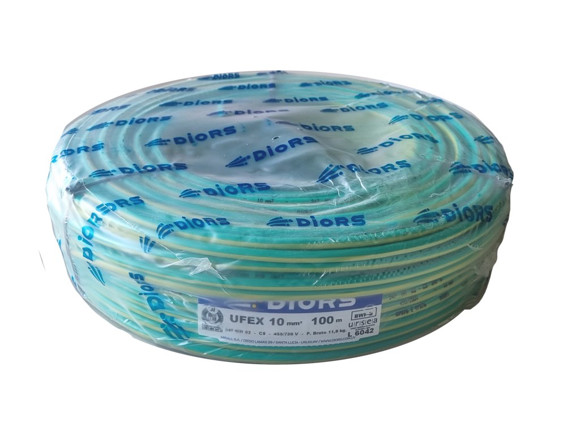 Imagen de ROLLO 100MTS CABLE 10MM VERDE/AMARILLO UNIPOLAR TIERRA