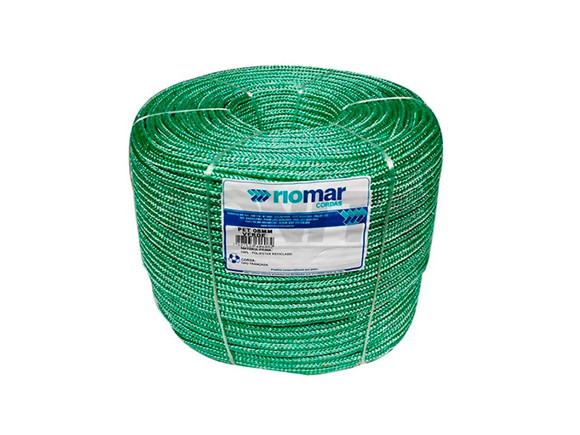 Imagen de CARRETE DE 220 MTS DE CUERDA TRENZADA PET 8 MM VERDE