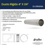 Imagen de DUCTO RIGIDO DE ALUMINIO 4" X 24"