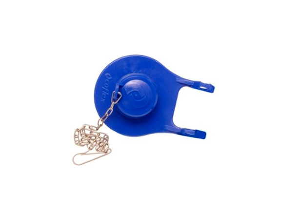 Imagen de PERA DESCARGA CISTERNA AZUL 2" 50MM CON CADENA INOX