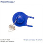 Imagen de PERA DESCARGA CISTERNA AZUL 2" 50MM CON CADENA INOX