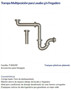 Imagen de SIFON RIGIDO AJUSTABLE SENCILLO PILETA COCINA/BAÑO