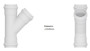 Imagen de CONEXION RAMAL 45° C/RED 110X63 MH PVC JUNTA ELASTICA