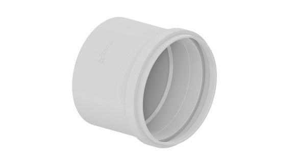 Imagen de CONEXION CUPLA HH 100MM PVC CEMENTADO