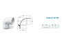 Imagen de CONEXION CODO 90° HH 110MM PVC CEMENTADO