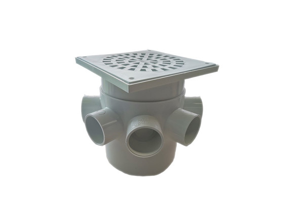 Imagen de PILETA DE PATIO 110X63MMX(5X40) REJILLA BLANCA 15X15MM
