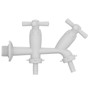 Imagen de CANILLA LAVADERO DOBLE EN LINEA SALIDA 1/2" Y 3/4" CROSS