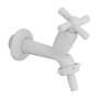 Imagen de CANILLA LAVADERO PLASTICA BLANCA SALIDA 1/2" 10CM CROSS