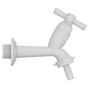 Imagen de CANILLA LAVADERO PLASTICA BLANCA SALIDA 1/2" 10CM CROSS