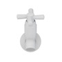 Imagen de CANILLA LAVADERO PLAST.BLANCA SALIDA 1/2"-3/4" 15CM CROSS