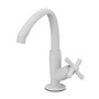Imagen de CANILLA COCINA BLANCA PLASTICA ALTA DE MESA 1/2" CROSS