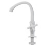 Imagen de CANILLA COCINA BLANCA PLASTICA ALTA DE MESA 1/2" CROSS
