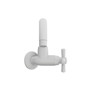 Imagen de CANILLA COCINA BLANCA PLASTICA BAJA P/PARED 1/2-3/4" CROSS