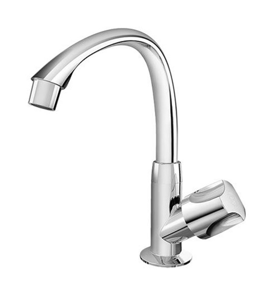 Imagen de CANILLA BAÑO CROMADA PLASTICA ALTA DE MESA 1/2" ORBE