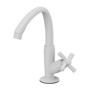 Imagen de CANILLA BAÑO BLANCA PLASTICA ALTA DE MESA 1/2" CROSS