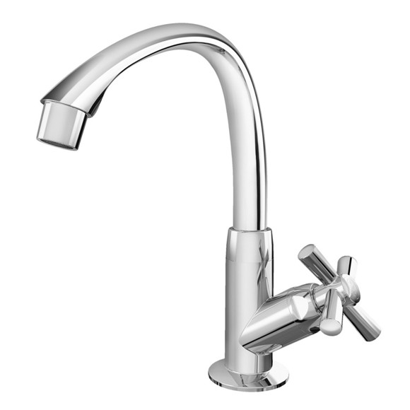 Imagen de CANILLA BAÑO CROMADA PLASTICA ALTA DE MESA 1/2" CROSS