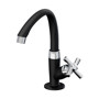 Imagen de CANILLA BAÑO NEGRA/CROMADA PLASTICA BAJA P/MESA 1/2" CROSS