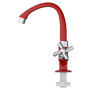 Imagen de CANILLA BAÑO ROJA/CROMADA PLASTICA BAJA DE MESA 1/2" CROSS