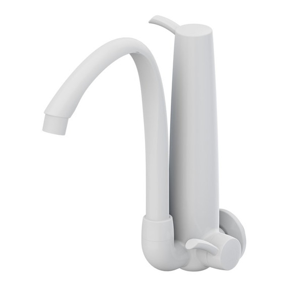 Imagen de CANILLA DE PARED CON PURIFICADOR BLANCA