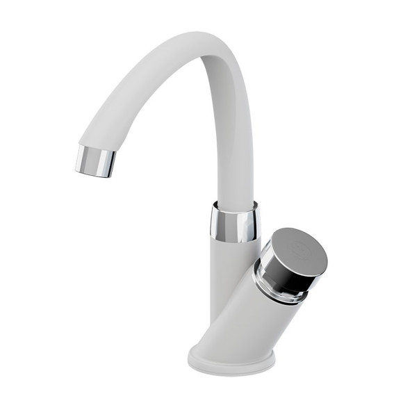 Imagen de CANILLA ALTA BOTON BAÑO PLASTICA MESA "PUSH" 1/2" CROSS