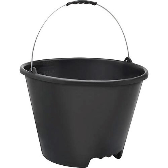 Imagen de BALDE DE PLASTICO REFORZADO DE 12LTS NEGRO