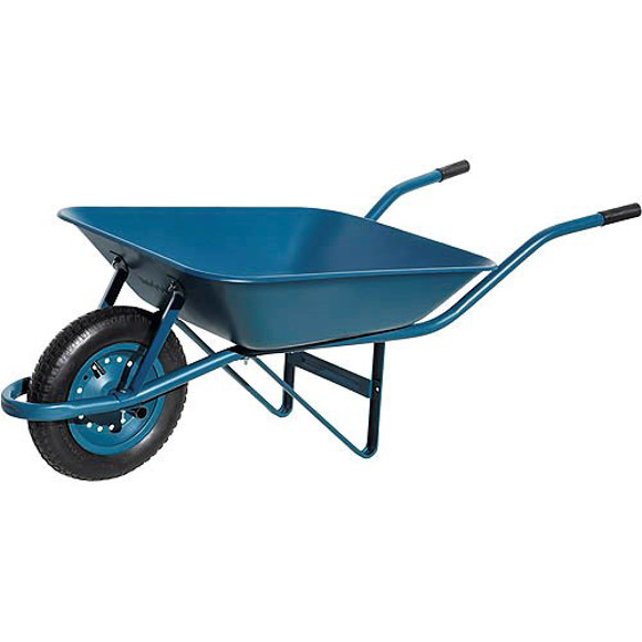 Imagen de CARRETILLA CHAPA 120KG 55LTS AZUL RUEDA C/CAMARA 3,25X8"