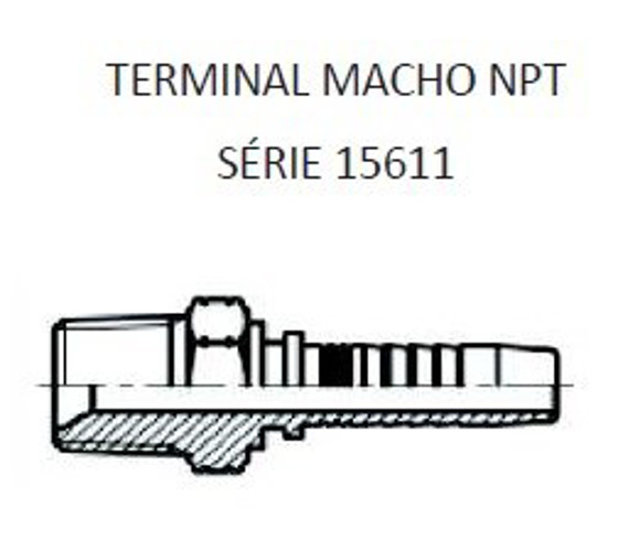 Imagen de MACHO RECTO 3/8" NPT X 18F 05 MANG.5/16" CONICO