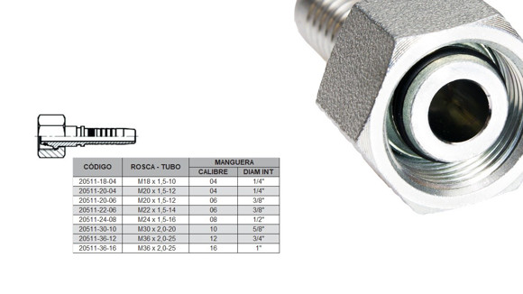 Imagen de HEMBRA RECTO M30 X 2,0-20 10 5/8'' DKO