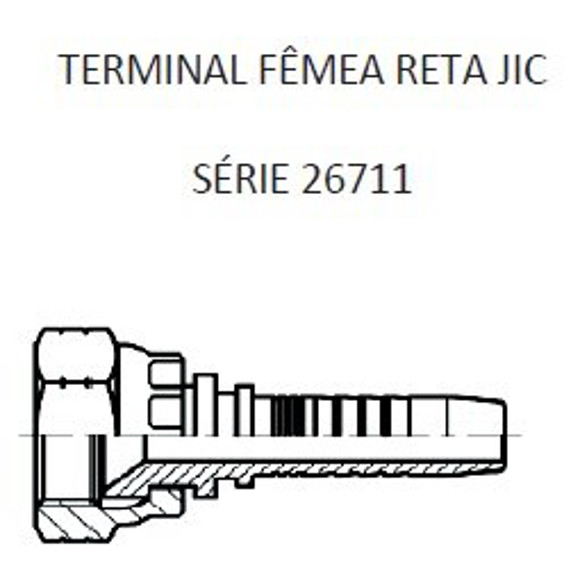 Imagen de HEMBRA RECTO JIC 7/8" UNF X 14F 10 MANG.5/8"