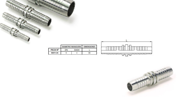 Imagen de TERMINAL EMENDA PARA MANGUERAS 04 1/4''