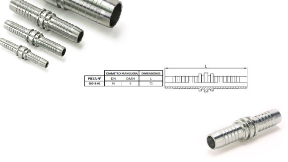 Imagen de TERMINAL EMENDA PARA MANGUERAS 06 3/8''
