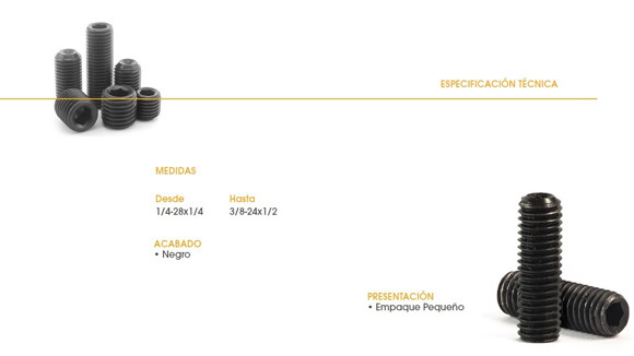 Imagen de PRISIONERO ALLEN UNF (PASE FINO) 5/16X3/8 NEGRO