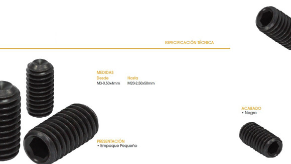 Imagen de PRISIONERO ALLEN M10X1,5X20 NEGRO