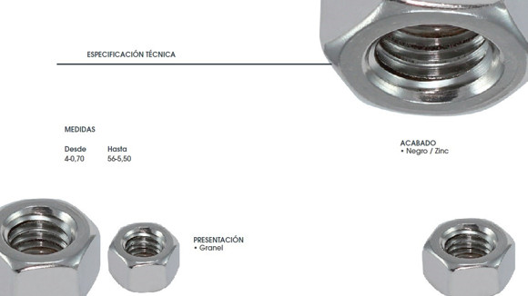 Imagen de TUERCA HEX CLASE 6 DIN 934 M5X0.8 NEGRO