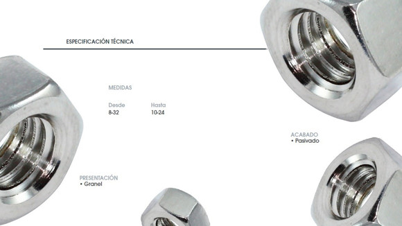 Imagen de TUERCA HEX INOX 304 5/8 PASIVADO