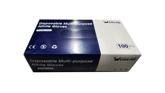 Imagen de CAJA DE 100 GUANTES TALLE L DESECHABLES AZULES DE NITRILO