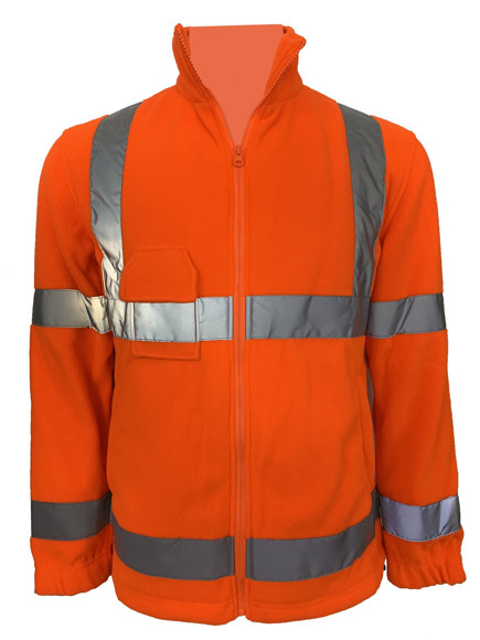 Imagen de CAMPERA POLAR NARANJA C/REFLECTIVO TALLE XL
