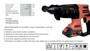 Imagen de ROTOMARTILLO A BATERIA 18V 4AH MOTOR E.C. 2.8J