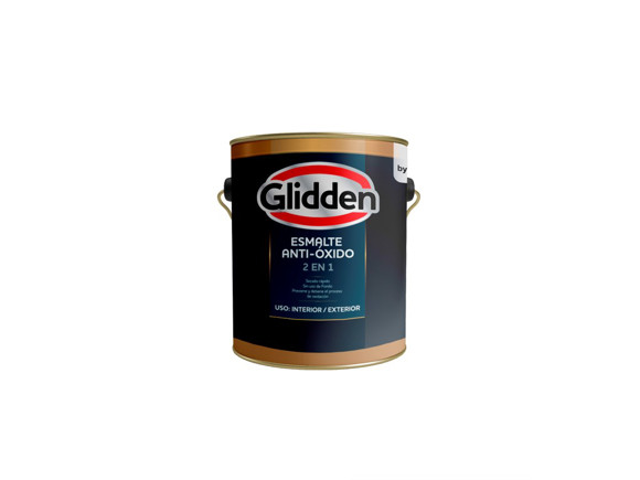 Imagen de GLIDDEN ESMALTE ANTIOXIDO 2 EN 1 BRILLANTE GRIS 0,9LTS